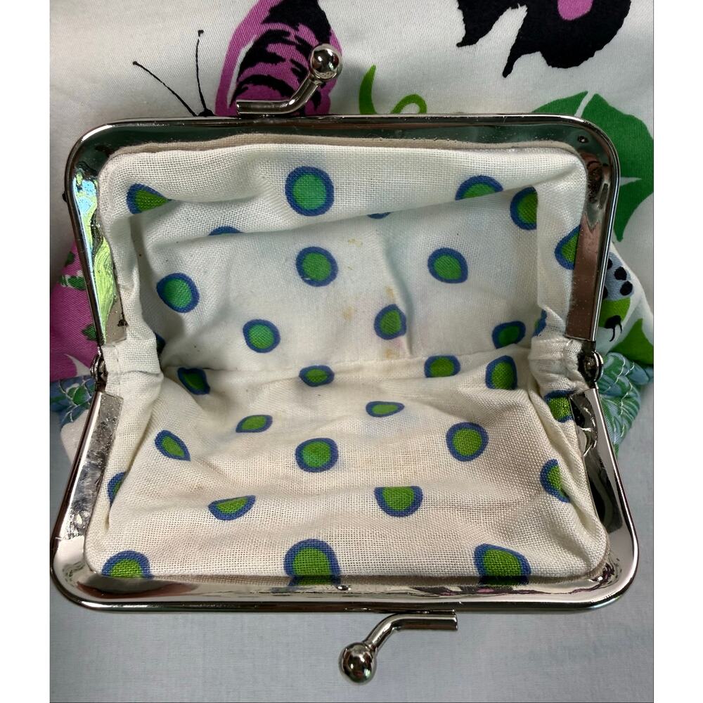 Vera Bradley Casey Sateen Wallet Limited Edition Butterfly Flower Pattern Purple - Picture 4 of 10